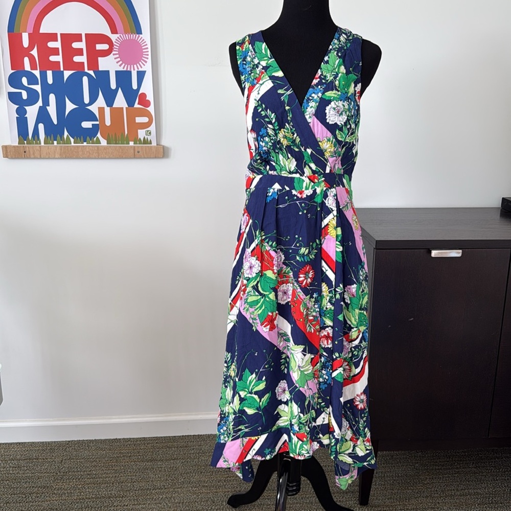 Anthropologie Maeve Iyanla Mixed Print Sleeveless Midi Dress